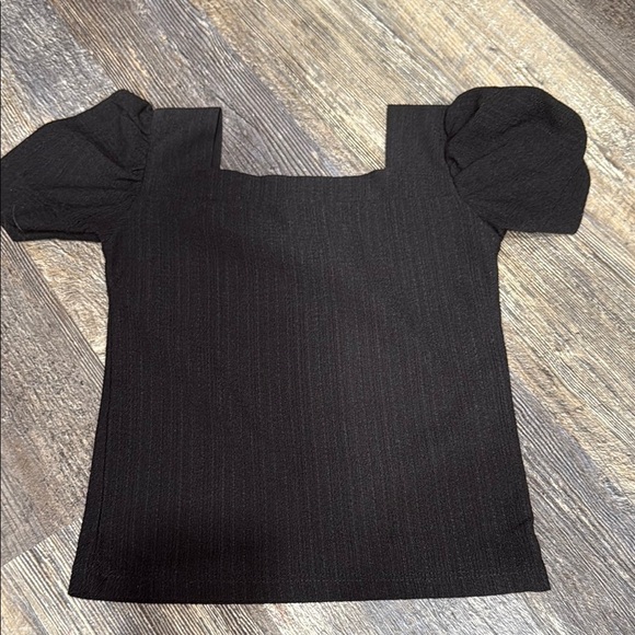 Black Top and Plaid Skirt Set with Bow for girls - Picture 6 of 8